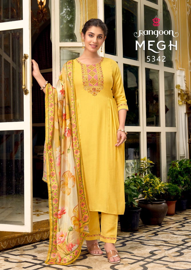 Megh By Rangoon Viscose Designer Kurti With Bottom Dupatta Wholesale Price In Surat
